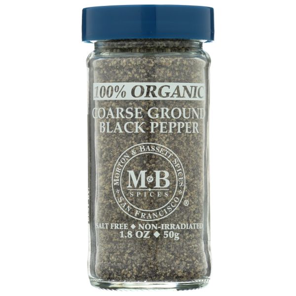 MORTON & BASSETT: Organic Coarse Ground Black Pepper, 1.8 oz