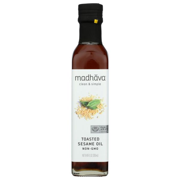 MADHAVA: Toasted Sesame Oil, 8.45 fo