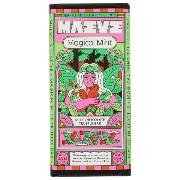 MAEVE: Magical Mint Milk Chocolate Truffle Bar, 2.4 oz