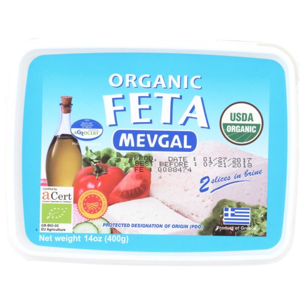 MEVGAL: Organic Feta Cheese, 14 oz