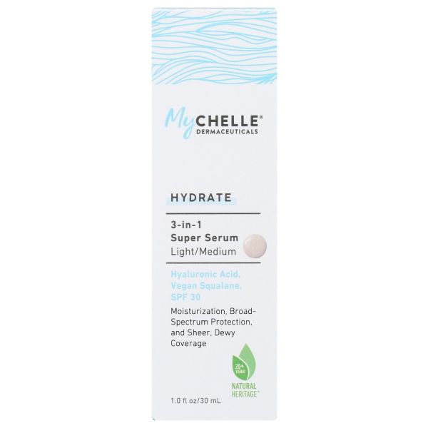MYCHELLE DERMACEUTICALS: 3 in 1 Super Serum Light Medium Tint, 1 fo