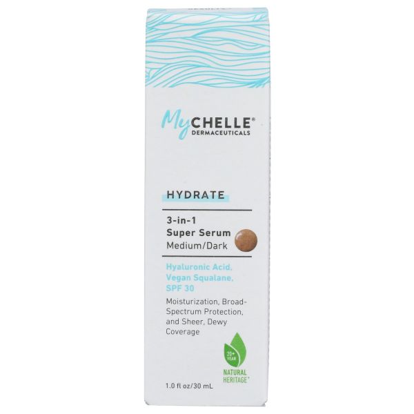 MYCHELLE DERMACEUTICALS: 3 in 1 Super Serum Medium Dark Tint, 1 fo