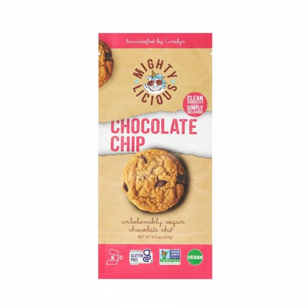 MIGHTYLICIOUS: Vegan Chocolate Chip Cookies, 6.5 oz