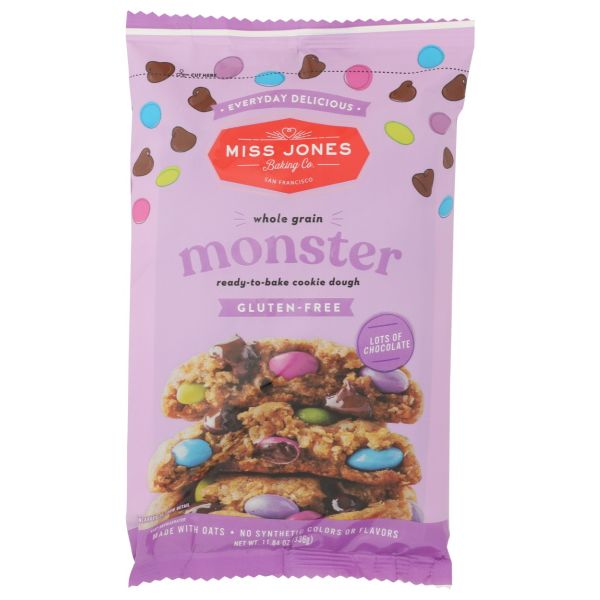 MISS JONES BAKING CO: Gluten Free Monster Cookie Dough, 11.84 oz