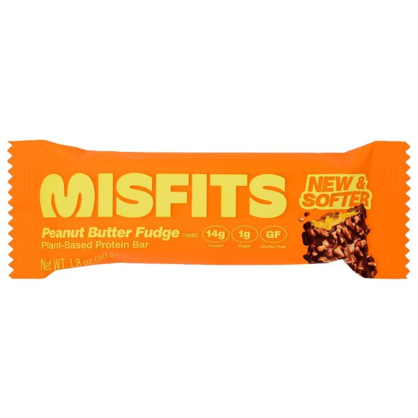 MISFITS: Peanut Butter Fudge Protein Bar, 1.8 oz