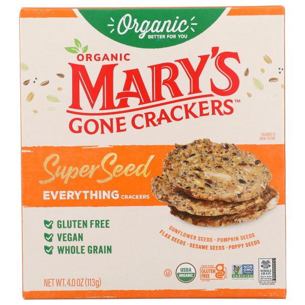 MARYS GONE CRACKERS: Superseed Everything Crackers, 4 oz