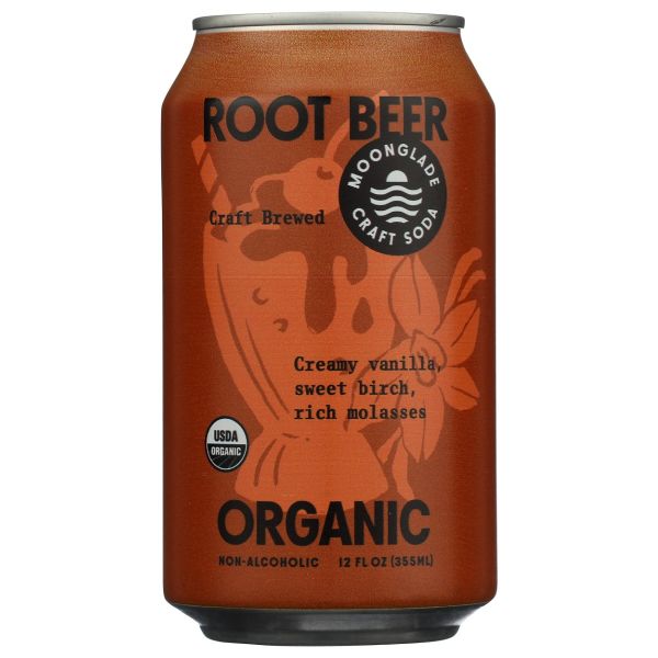 MOONGLADE CRAFT SODA: Organic Root Beer, 12 fo