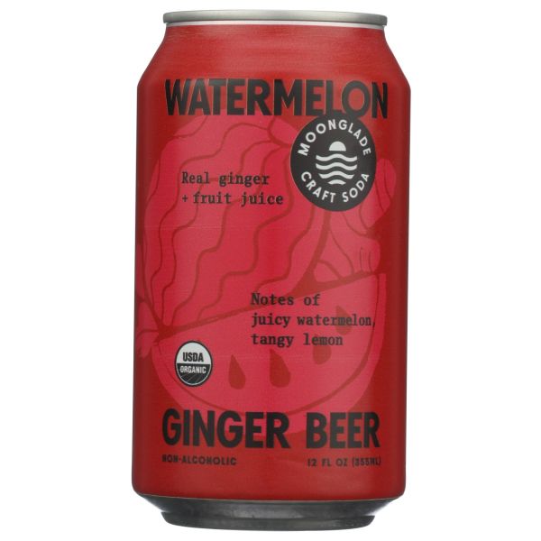 MOONGLADE CRAFT SODA: Watermelon Ginger Beer, 12 fo