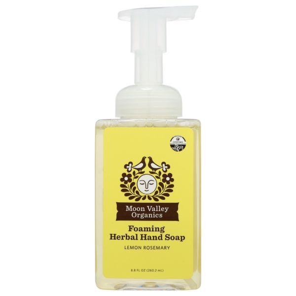 MOON VALLEY ORGANICS: Lemon Rosemary Foaming Herbal Hand Soap, 8.8 fo