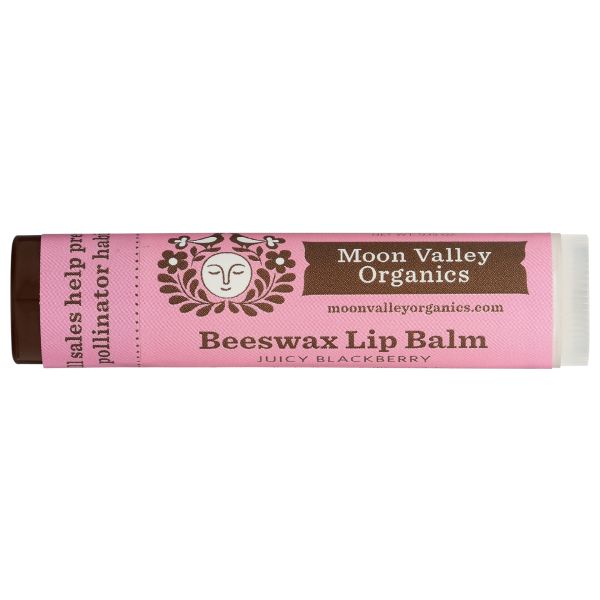 MOON VALLEY ORGANICS: Juicy Blackberry Beeswax Lip Balm, 0.15 oz