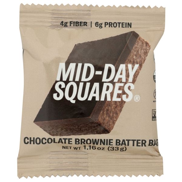 MID DAY SQUARES: Chocolate Brownie Batter Bar, 1.16 oz
