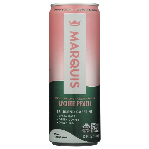 MARQUIS: Lychee Peach Yerba Mate, 12 fo