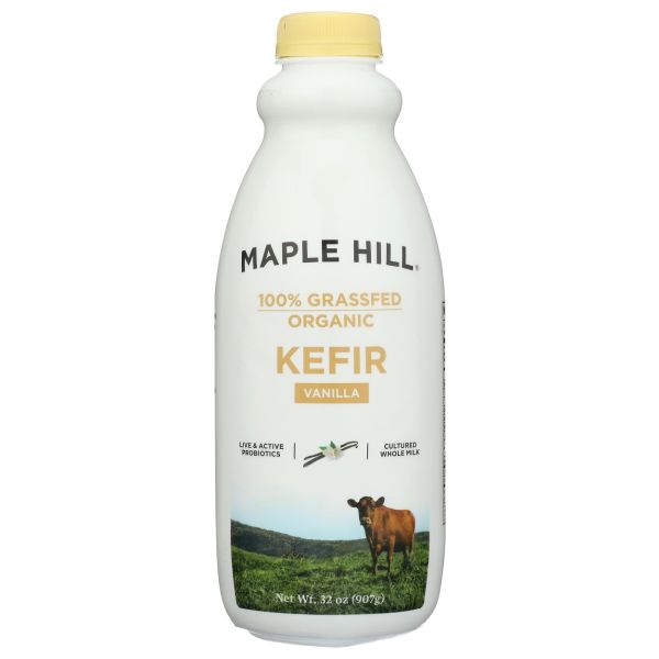 MAPLE HILL CREAMERY: Vanilla Whole Milk Kefir, 32 oz