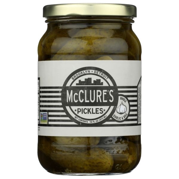 MCCLURES: Garlic Dill Whole Pickles, 16 oz