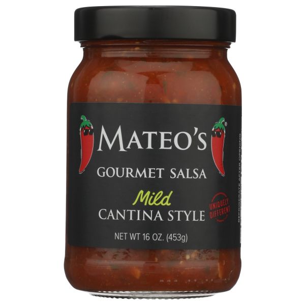 MATEOS GOURMET: Mild Cantina Style Salsa, 16 oz