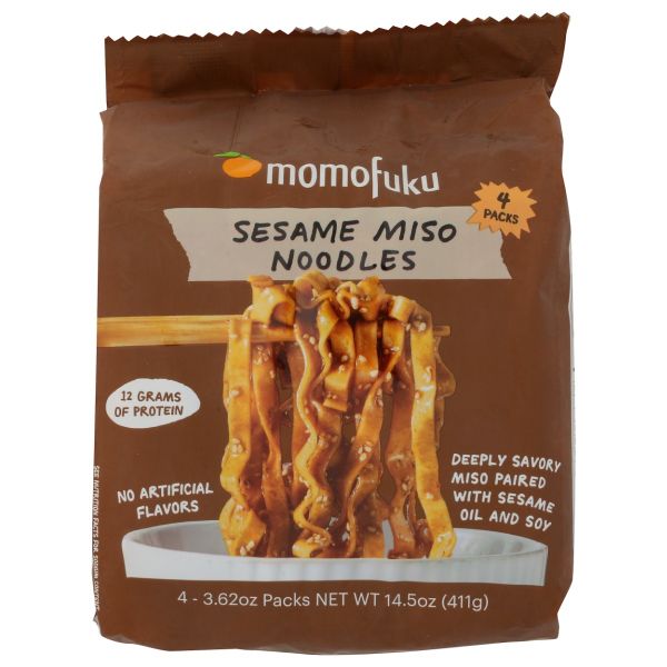 MOMOFUKU: Sesame Miso Noodles 4 Count, 14.5 oz
