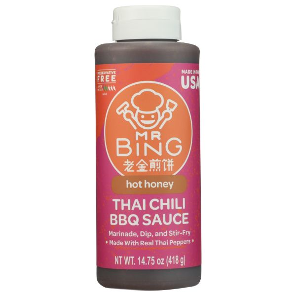 MR BING: Hot Honey Thai Chili BBQ Sauce, 14.75 oz