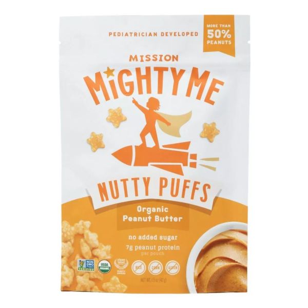 MISSION MIGHTY ME: Organic Peanut Butter Puffs, 1.5 oz