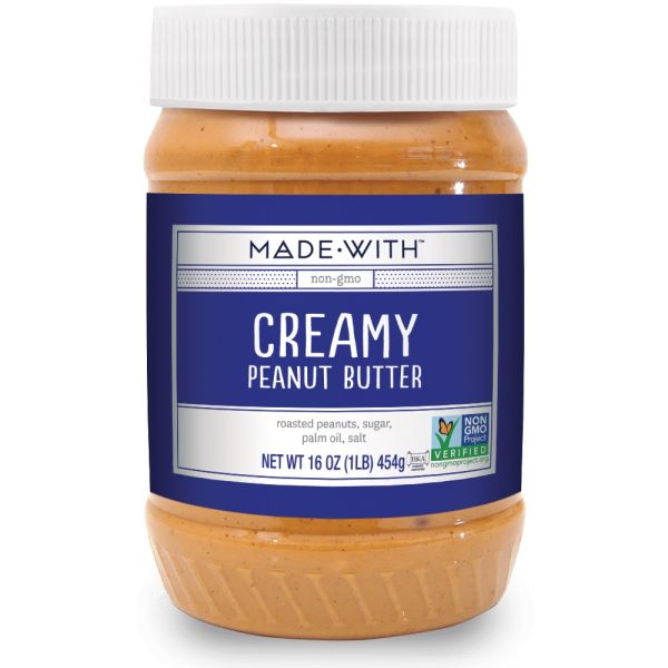 MADE WITH: Creamy Peanut Butter, 16 oz
