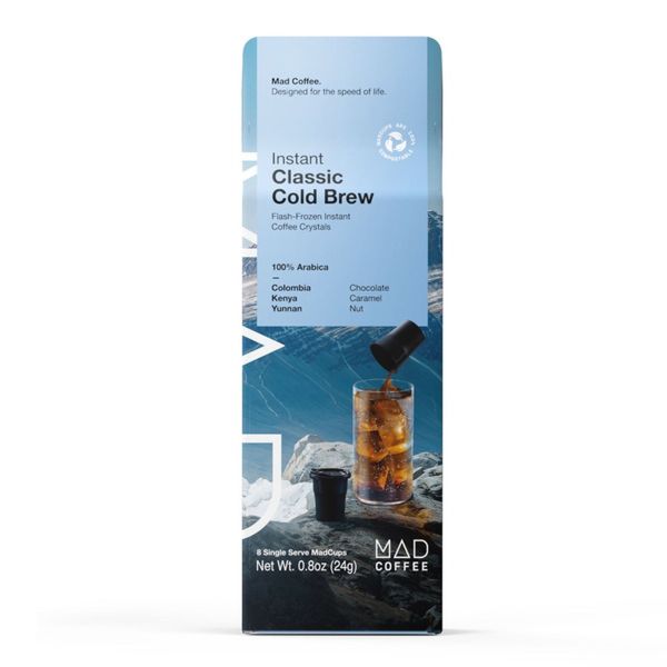 MAD COFFEE: Instant Classic Cold Brew Coffee 8 Count, 0.8 oz