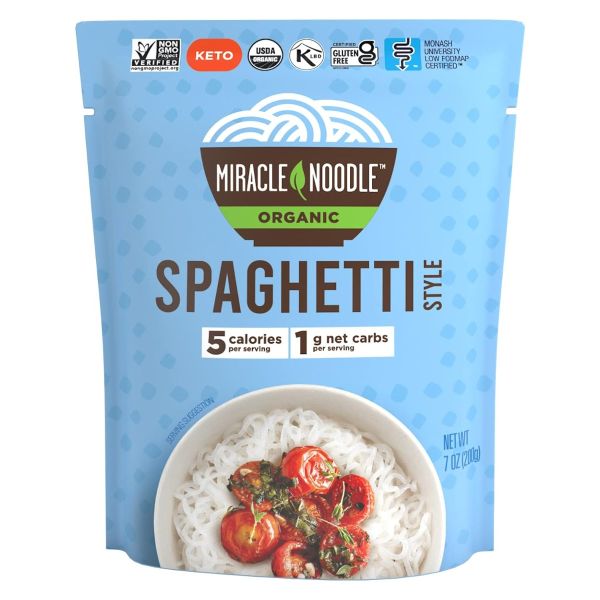 MIRACLE NOODLE: Ready To Eat Organic Spaghetti Pasta, 7 oz