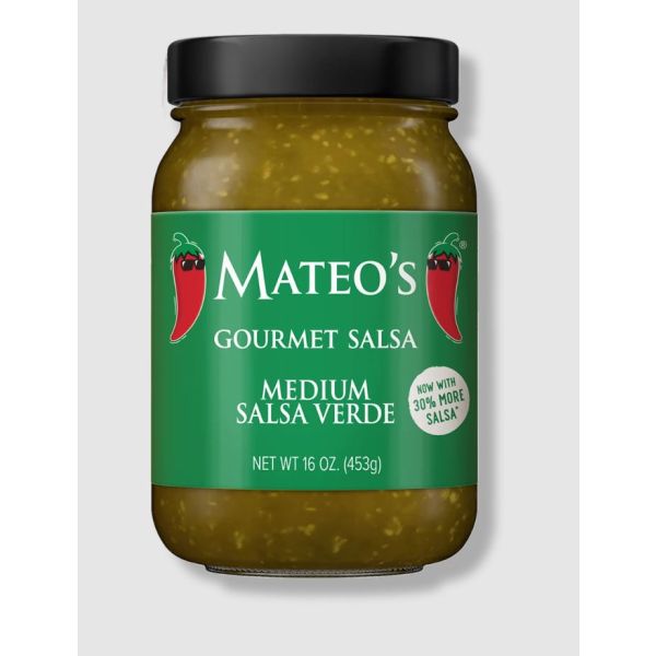 MATEOS GOURMET: Medium Salsa Verde, 16 oz