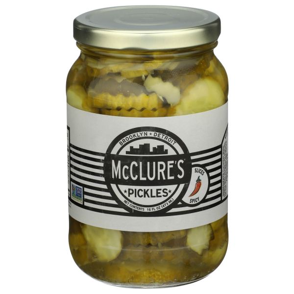 MCCLURES: Spicy Dill Pickles Slices, 16 oz
