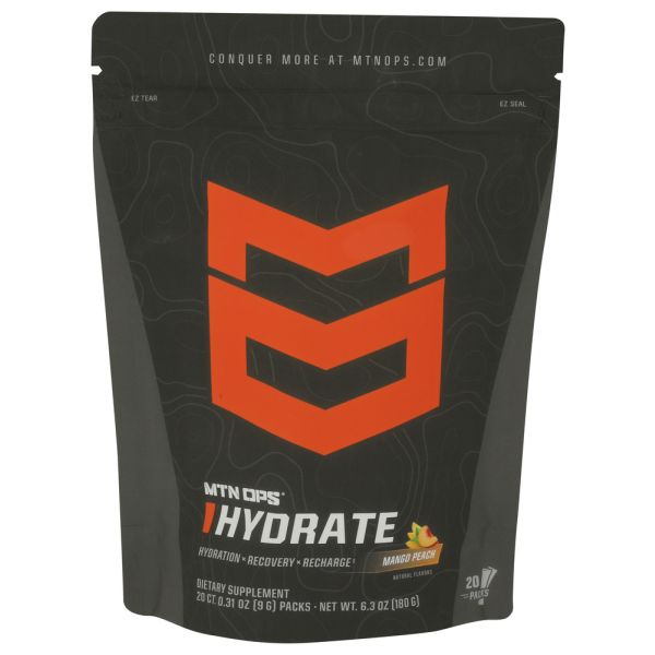 MTN OPS: Mango Peach Hydrate 20 Count, 5.6 oz
