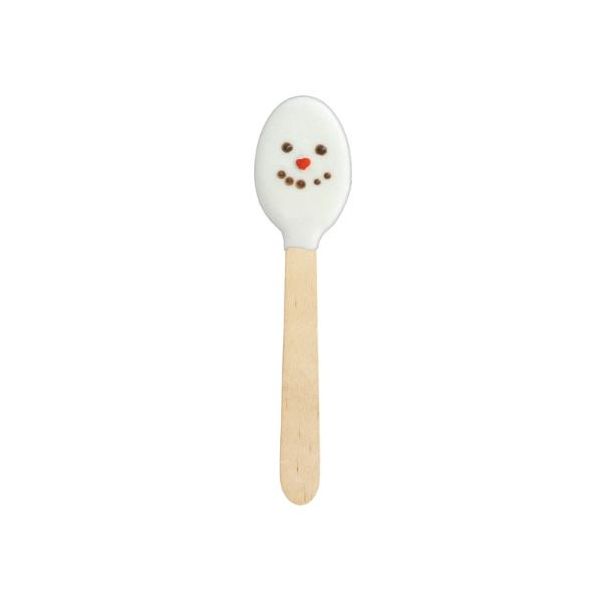 MELVILLE: Snowman Face White Chocolatey Spoons, 0.3 oz