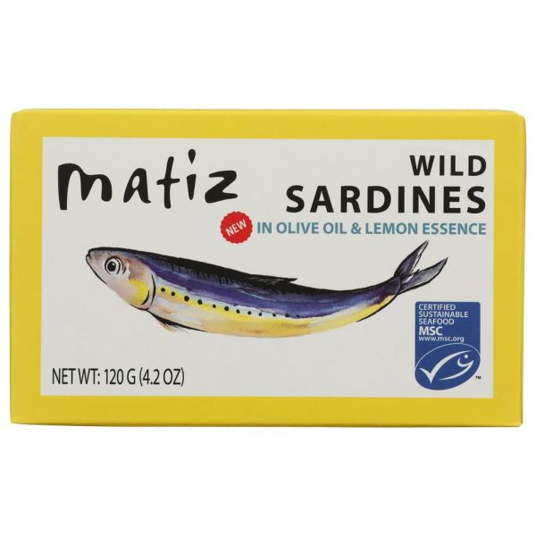 MATIZ: Wild Sardines in Olive Oil and Lemon Essence, 4.2 oz
