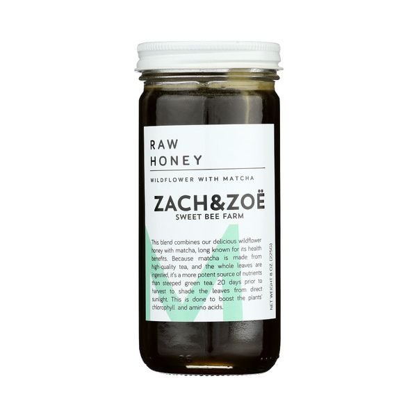 ZACH & ZOE SWEET BEE FARM: Wildflower Honey With Matcha, 8 oz