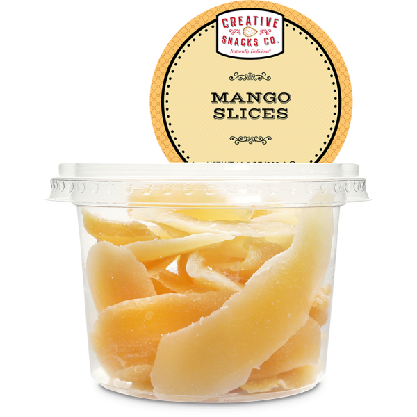 CREATIVE SNACK: Dried Mango Slices Cup, 7.5 oz
