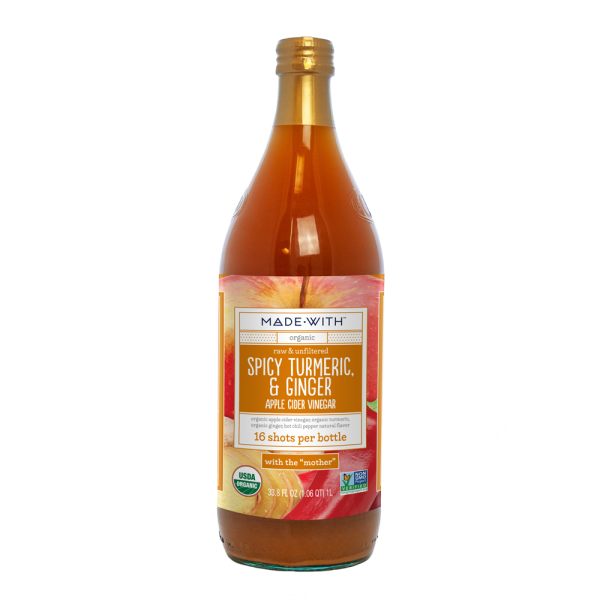 MADE WITH: Spicy Turmeric Ginger Apple Cider Vinegar Organic, 33.8 fl oz