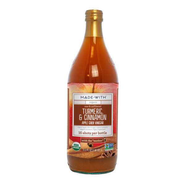 MADE WITH: Turmeric & Cinnamon Organic Apple Cider Vinegar, 33.8 fl oz