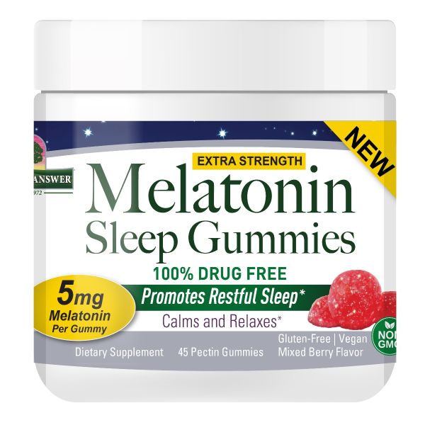 NATURE'S ANSWER: Melatonin 5mg Gummy, 45 pc