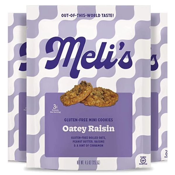 MELIS COOKIES: Oatey Raisin Mini Cookies, 4.5 oz