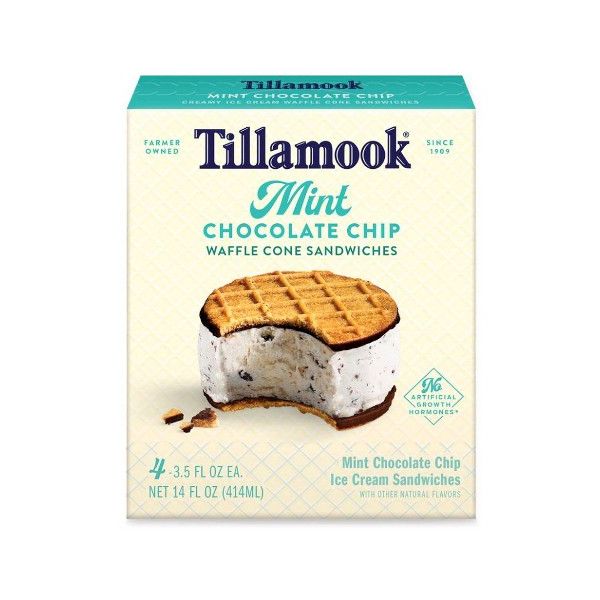 TILLAMOOK: Mint Chocolate Sandwich Ice Cream, 14 oz