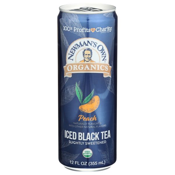 NEWMANS OWN ORGANICS: Peach Iced Black Tea, 12 fo