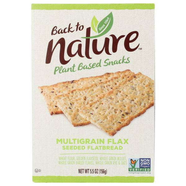 BACK TO NATURE: Multigrain Flax Seeded Flatbread Crackers, 5.5 oz