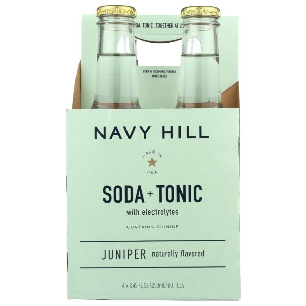 NAVY HILL: Juniper Soda Tonic 4Pk, 33.8 fo