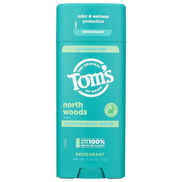 TOMS OF MAINE: North Woods Deodorant Stick, 3.25 oz