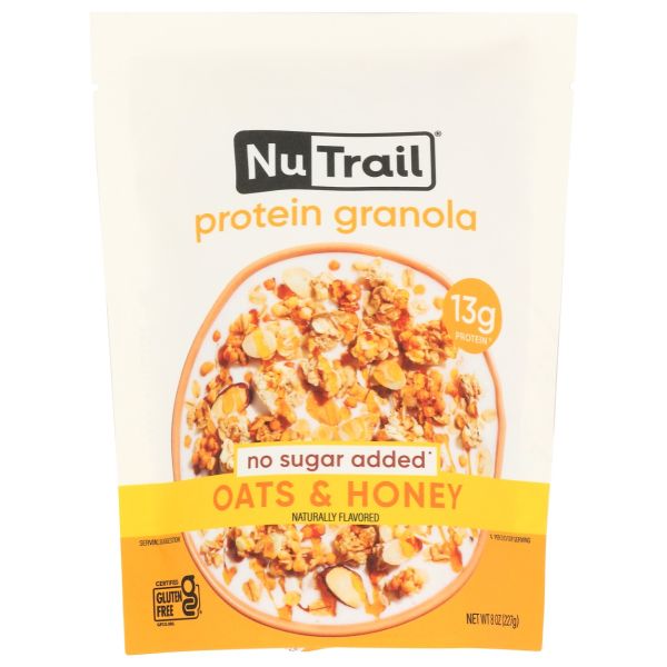 NUTRAIL: Oats and Honey Protein Granola, 8 oz