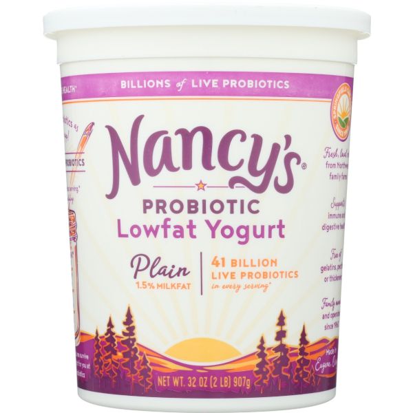 NANCYS: Probiotic Lowfat Yogurt Plain, 32 oz