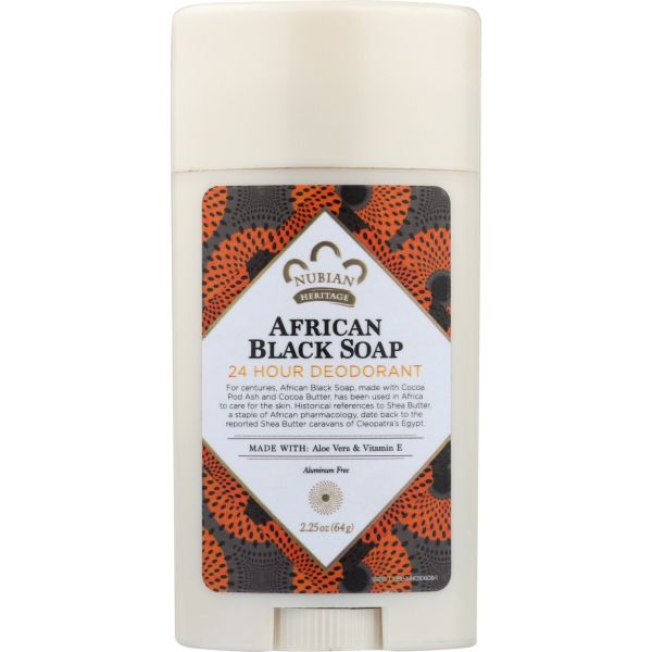NUBIAN HERITAGE: African Black Soap Deodorant, 2.25 oz