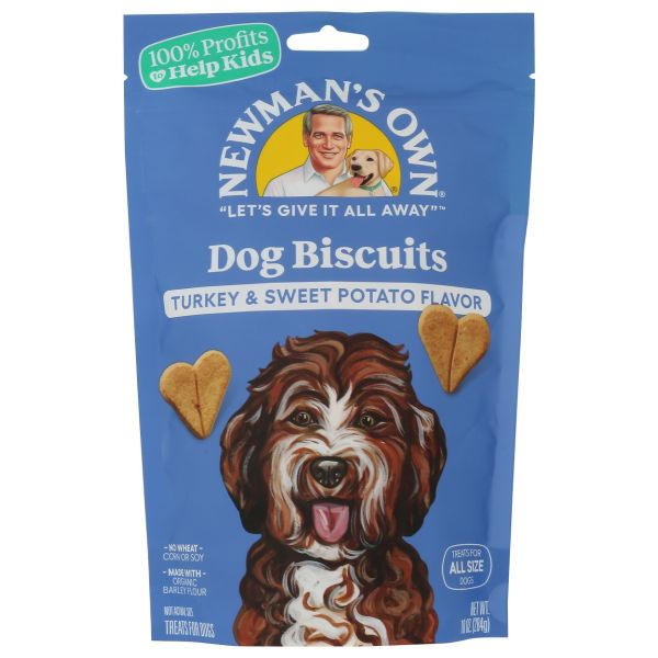 NEWMANS OWN: Premium Dog Treats Turkey and Sweet Potato, 10 oz