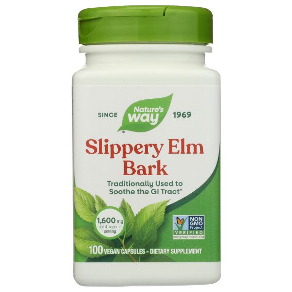 NATURES WAY: Slippery Elm Bark, 100 vc