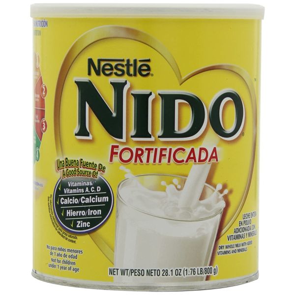 NIDO: Fortificada Dry Whole Milk Powder, 28.16 oz