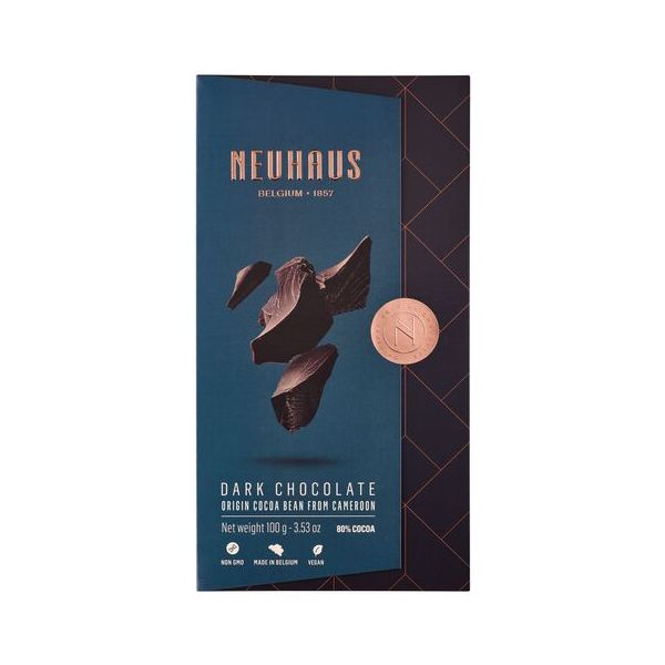 NEUHAUS: 80 Percent Dark Chocolate Cameroon Tablet, 3.53 oz