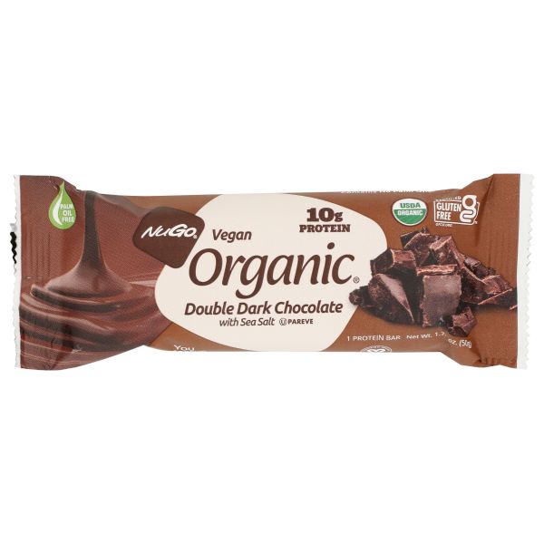 NUGO: Organic Double Dark Chocolate, 1.76 oz