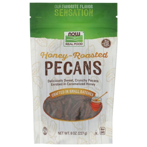 NOW: Honey Roasted Pecans, 8 oz
